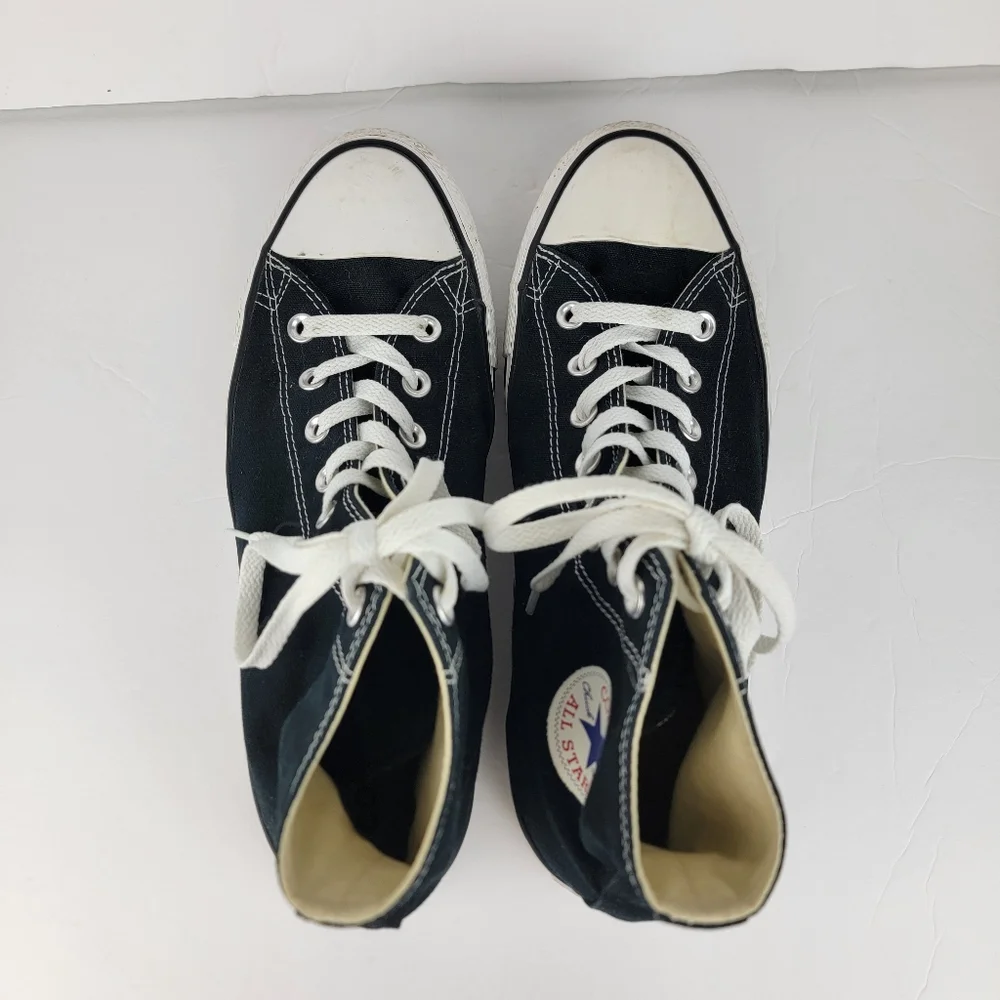 Converse All Star Chuck Taylor Black White High Top Sneakers Shoes Mens Womens - Picture 9 of 12